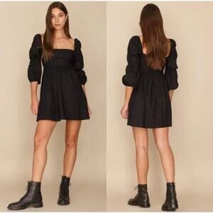 Reformation lack michaela puff mini dress